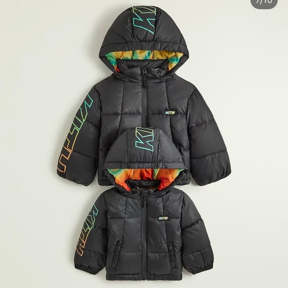 Kith Toddler Kid 4T Puffer Jacket Coat Winter Outdoors Logo Designer Streetwear